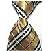 Syhonic Silk Jacquard Woven Necktie in Checks Camel Red White
