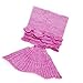 Kids Crochet Mermaid Tail Blanket, OKAYSHOP Knitting Handcraft Sleeping Bag For Girls, All Seasons Warm Sofa Living room blanket, 135cmX65cm(53