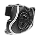 Sanabul Essential Boxing Headgear for Men & Women, Muay Thai MMA Headgear with Protective Padding, Full Face Coverage for Sparring Training, Silver, S/M
