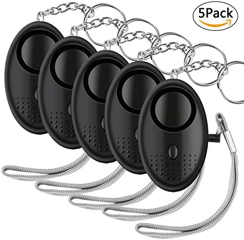 Personal Alarm Chain Alarms-safety and Self Defense Emergency Security Alarms Keychain with LED Light 140dB Safe Sound Alarm for Women,Keychain,Elderly,Kids,5 Pack,by Link Top