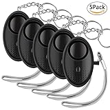 Personal Alarm Keychain Alarms-safety and Self Defense Emergency Security Alarms Keychain with LED Light 140dB Safe Sound Alarm for Women,Keychain,Elderly,Kids,5-pack,by Link Top