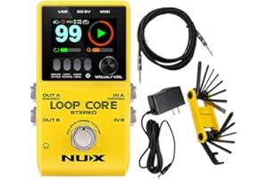 NUX Loop Core Stereo Guitar Effects Looper Pedal, 6 hr Record Time, Stereo Audio, Drum Patterns, MIDI Control, Cab Simulation