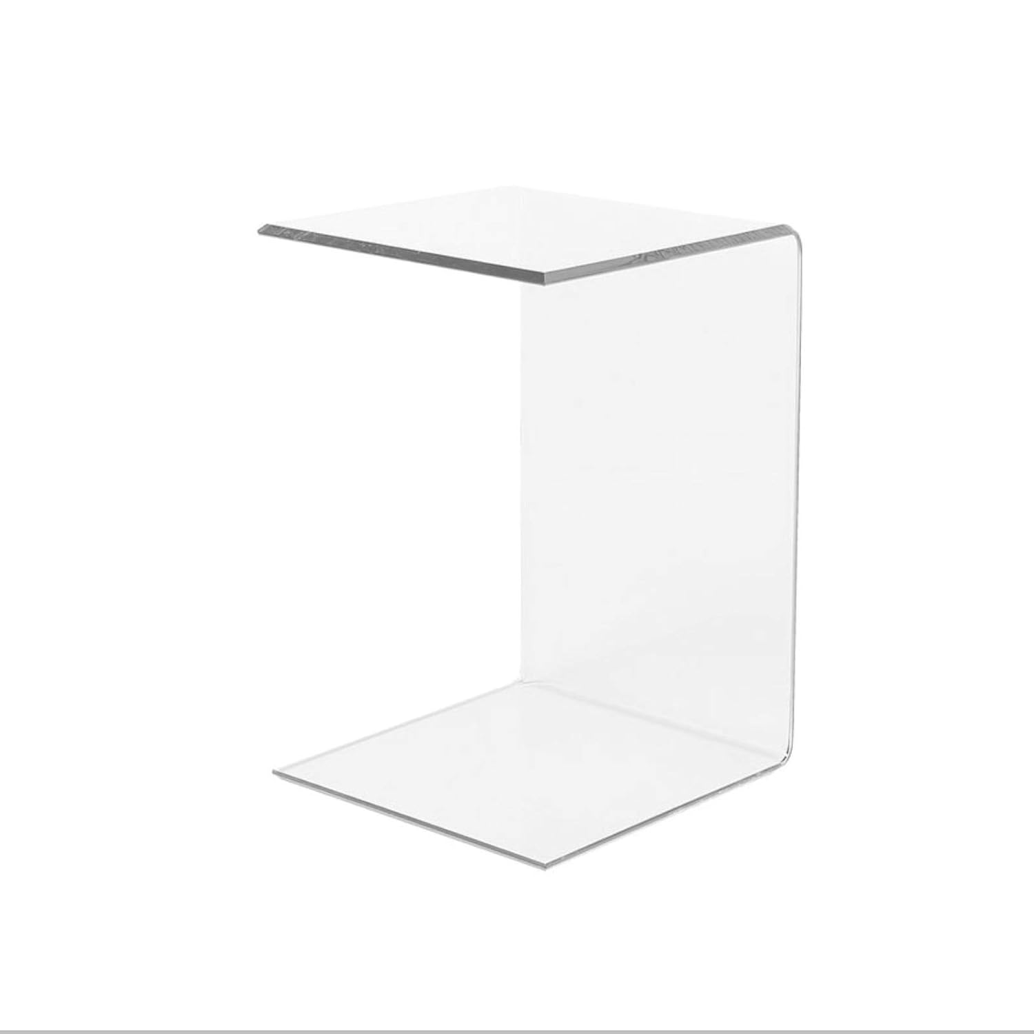 Tavolino In Acrilico Trasparente A Forma Di C - Design Moderno, 30x30x65 Cm - Robustissimo, Non Serve Montaggio - 3