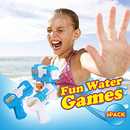 6 Pack Water Gun Blaster Soaker Squirt Guns Bulk for Water Fighting Summer Pool Beach Party Favors Toy for Kids Boy Girl