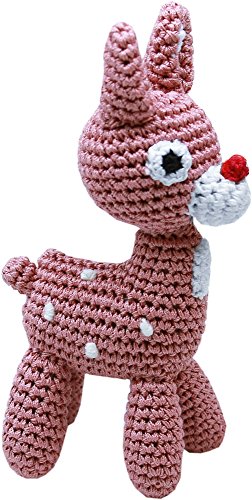 Mirage Pet Products Knit Knacks Rudy The Reindeer Organic Cotton mall Dog Toy, Small