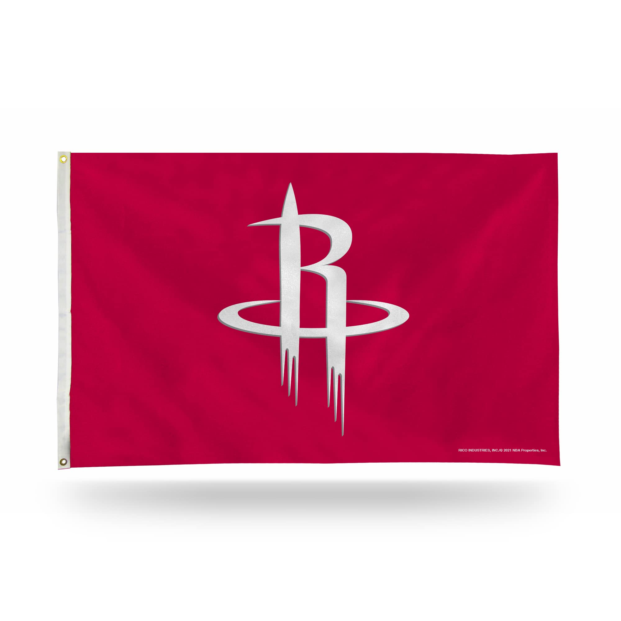 Rico Industries NBA Basketball Houston Rockets Primary 3' x 5' Banner Flag Single Sided - Indoor or Outdoor - Home Décor Image