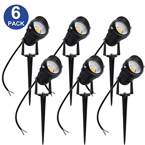 YGS-Tech 5W LED Landscape Lights 12V Low Voltage Waterproof Warm White Spotlights for Garden, Yard, Lawn, Pathway (6 Pack) - Thumbnail 7