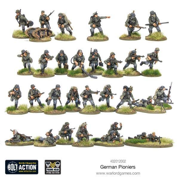 Warlord Games German Pioneers WWII German Assault Engineers Bolt