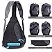Unigear Shoulder Chest Crossbody Sling Bag Pack Backpack for Men Women Girls Boys (Upgraded Black)