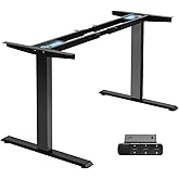 TOPSKY Dual Motor Electric Adjustable Standing Computer Desk for Home and Office (Black)