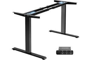 TOPSKY Dual Motor Electric Adjustable Standing for up to 70.8”x31.5” Table Tops, 225 lbs Weight Capacity, Computer Desk for Home and Office (Black Frame only)