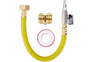 KBROTECH RV Winterizing Kit Air Compressor Quick-Connect Plug To 3/4" Garden Hose Faucet Blow Out Adapter Fitting with Valve for Winterize Sprinkler Systems Winterize RV Motorhome Boat Camper Travel Trailer