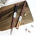 Iuhan 2 Pairs Handmade Japanese Natural Chestnut Wood Chopsticks Set Value Gift