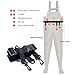 SAMSFX Adjustable Fishing Wading Belt Wader Belts for Surf Casting Kayak Accessories Straps with D ring and Hook Fits
