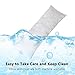 DOWNCOOL Memory Fiber Filling Body Pillow- Removable Zippered Bamboo Outer Pillow Cover- Breathable Cooling Hypoallergenic Bed Pillow for Long Side Sleeper- 20 x 54 inch