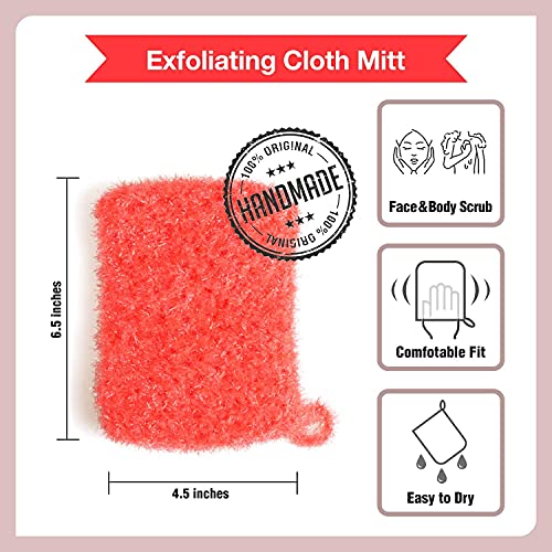 KCHIC Premium Hand Crochet Korean Exfoliating Cloth Mitt Large Italy