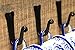 Wrought Iron Hooks For Hanging -Set of 4- Black Hand Forged Wrought Iron Hooks Cup Hooks