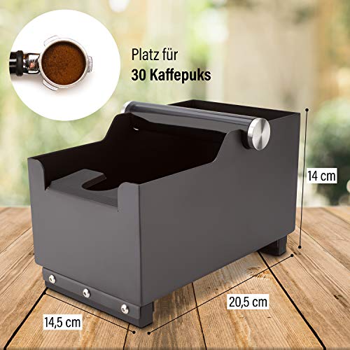 MELOX - XL 2-in-1 Abschlagbehälter für Siebträger mit Tamper-Station Edelstahl - Kaffee & Espresso Siebträger Abklopf… – Bild 3