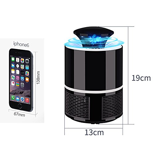 BBTshop Robot Mosquito Killer Lamp - Household Mute Non-Radiation Physical Mosquito Repellent Lamp -Safe Low Noise (Black)