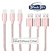 Boxbeen Lightning Cable, 3Pack 3FT,3FT,3FT,Certified Nylon Braided Cord iPhone Cable Certified to USB Charging Cable for iPhone 7, 7 Plus, 6S, 6+, SE, 5S, 5, iPad Air/Mini, iPod Nano 7 (Rose Gold)