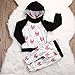 2pcs Baby Boy Girls Hooded Sweatshirt Fox Pattern Top Pants Home Outfits Costume (0-3M, White)