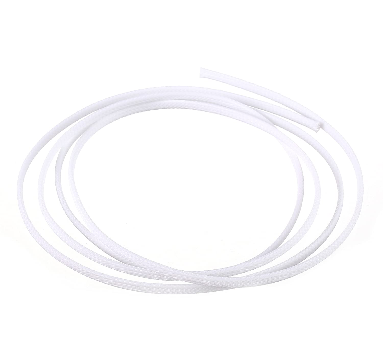 Othmro Cable Management Sleeve, 1.5m White Cable Tidy Sleeve, Diameter 4mm, Cord Protector, Braided Cable Organizers for Office Cord, Insulation Protection, 1 Pc