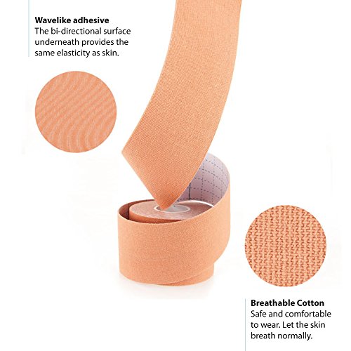 image for Deke Home Kinesio Tape (KT) for Athletic Sports. Premium. Pain relief,