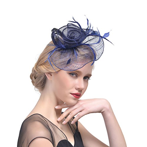 Feiyu crafts "arianna" navy mesh fascintor wi…
