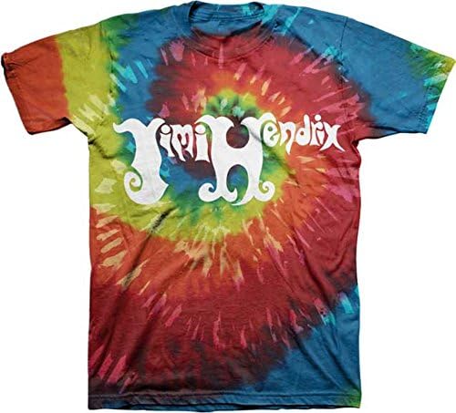 Jimi Hendrix Bravado Logo Tie-Dye Mens Adult T-Shirt Tee
