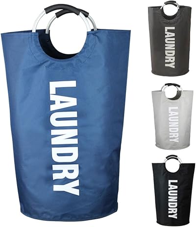 Armo Home 90L Large Laundry Basket Foldable Collapsible Blue