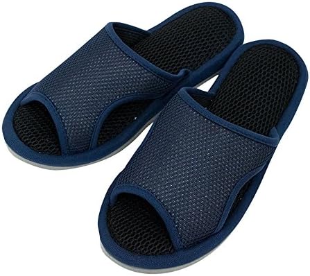 エアパスインソール メッシュ スリッパ メンズ メーカー直送 Lサイズ ネイビー 夏 ルームシューズ 通気性
