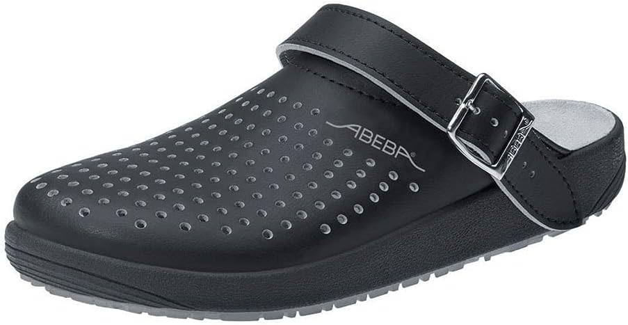 Abeba 9310-41 Size 41 "Rubber" Occupational-Clog Shoe - Black, 7 UK