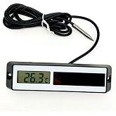 BNB SP-160 Digital Panel Thermometer, Solar Powered, Remote Probe. Monitor Temperature Inside Coolers, Freezers, Walk-Ins, Lab Enclosures. External Power Not Required. Surface-Mount.