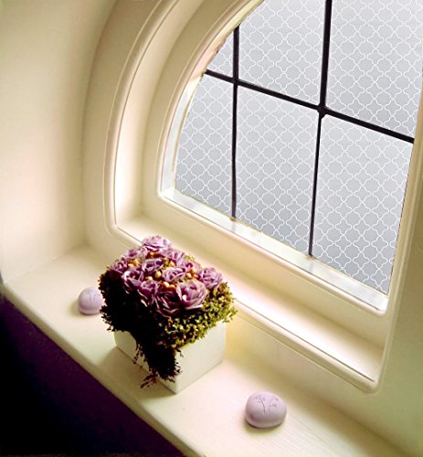 Decorative Privacy Windows Film Sticker Clover Pattern Window Cling Paper For Home and Office17.7x78.7-Inch