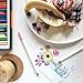 ‘OH HAPPY DAY’ Postcard Coloring Book, 30 Postcards 4X6, Elastic Closure- Greeting Cards Set Anti Stress Coloring Postcard Book Color Therapy Stationery Note Cards Set
