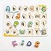 ROBOTIME Wooden Alphabet Peg Puzzle Board Easy-Hold Jigsaw Puzzle Toy ABC Best Birthday Gifts for Toddler Boy & Girl
