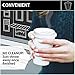[100 Pack - 12 oz.] White Paper Coffee Cups & Lids - Disposable Hot Cups with Plastic Lids for Hot Drinks