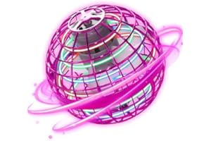 RCIRTH Rosy 2024 Flying Orb Ball Toys - Drone Flying Galaxy Ball 360° RGB Light Magic Hover Ball - Flying Spinner Flying Space Indoor Outdoor Orb Balls for Kids Teens Adults