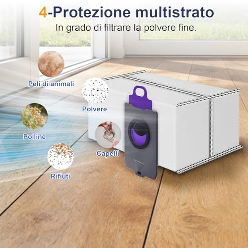 Accessories for Narwal Flow Roboter Vacuum, 1 Main Brush, 1 Sheet Cleaning Roller, 4 HEPA Filters, 6 Side Brushes, 4 Dust Bags, 1 Cleaning Tool for Narwal Flow
