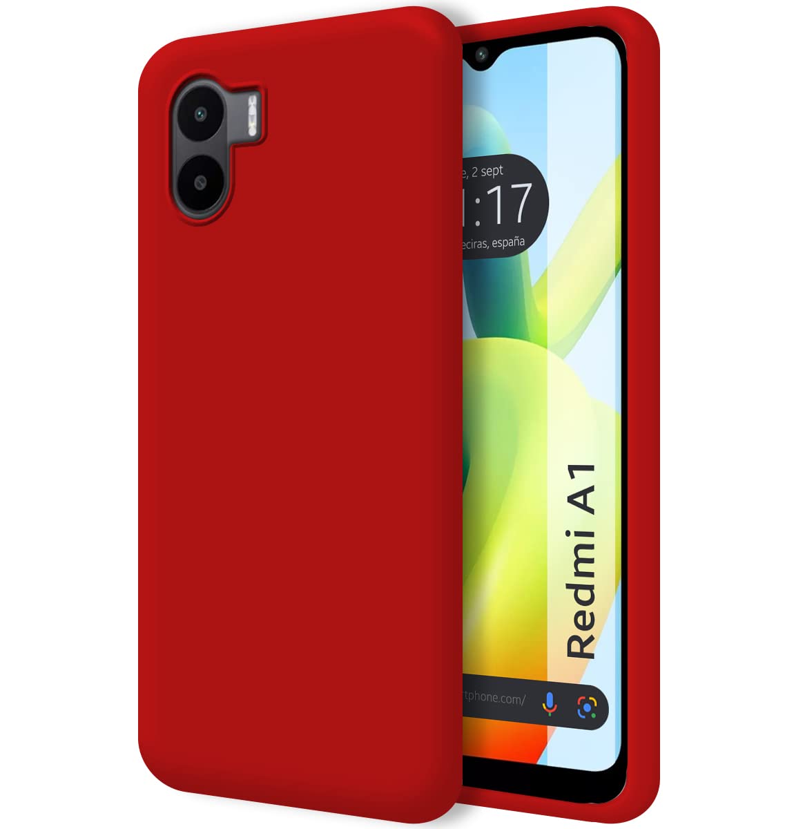 Tumundosmartphone Silicone Liquid Ultra Soft Case for Xiaomi Redmi A1 Red