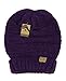 NYFASHION101 Oversized Baggy Slouchy Thick Winter Beanie Hat, Dark Purple