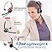 Mpow HC3 Bluetooth Headphones, Dual-Mic Noise Reduction, 13Hr Playtime Trucker Bluetooth Headset w/Wired Mode, Cell Phone Headset, Car Bluetooth Headphone with Microphone for Driver/Skype/Call Center