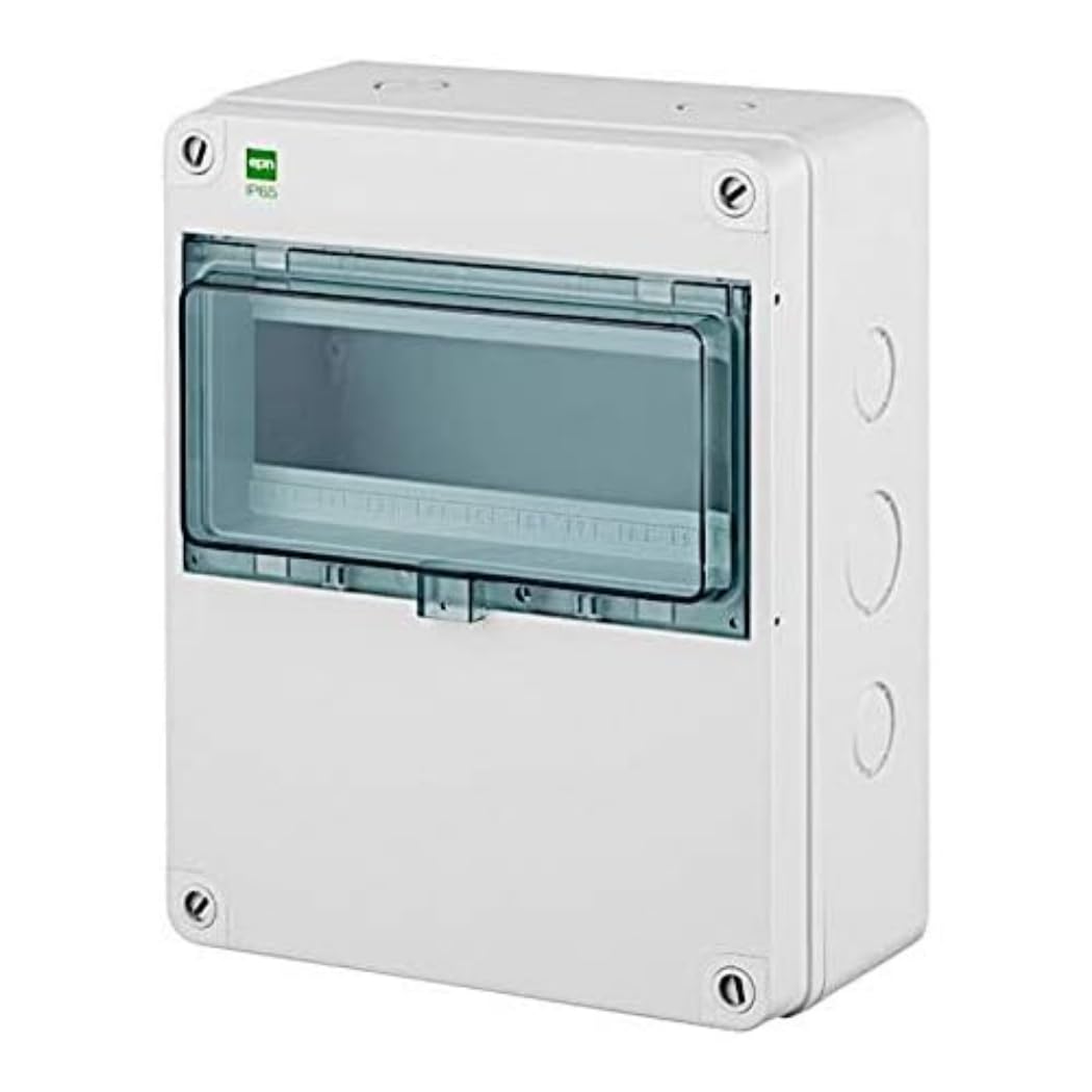 ELEKTRO-PLAST Hermetica Surface-Mounted Fuse Box Distribution Box Small Distribution Box 1 Row 13 Automatic Modules IP65 Waterproof Outdoor Light Grey