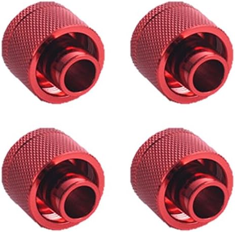Enzotech G1/4" to 1/2" ID, 3/4" OD Compression Fitting, Red, 4-pack