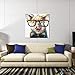 Muzagroo Art Lovely Pig with Glasses Paintings for Living Room Canvas Decor Wall Art Large Size Paintings for Wall Stretched Ready to Hang(32x32in)