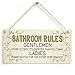 Meijiafei Bathroom Rules - Funny Bathroom/WC Home Accessory Gift Sign 10