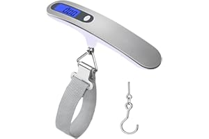 TXY Luggage Scale 50kg/110lb High Precision Portable Digital LCD Display Scale Household Aircraft Outdoor Fishing Scale Weight Balance Suitcase Travel Bag Hanging Steelyard Scale Tool with Hook