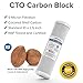 Hydronix CB-25-1005 Whole House RO & Drinking Systems NSF Coconut Carbon Block Water Filter 2.5 x 10-5 Micron