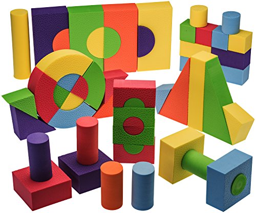 Dragon Too Foam Blocks and Stacking Blocks -Non Toxic- 150 Pcs Creative and Educational- with Reusable Zippered Bag - Thumbnail 3