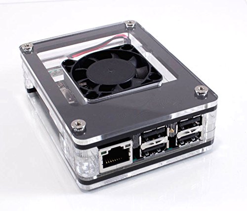 Zebra Black Ice Case with Fan for ASUS Tinker Board ~ C4Labs